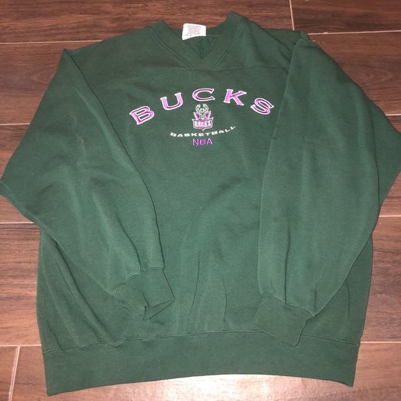 Lee Sweaters - Bucks Basketball NBA Green Pullover